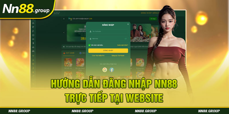 Hướng dẫn đăng nhập NN88 trực tiếp tại website